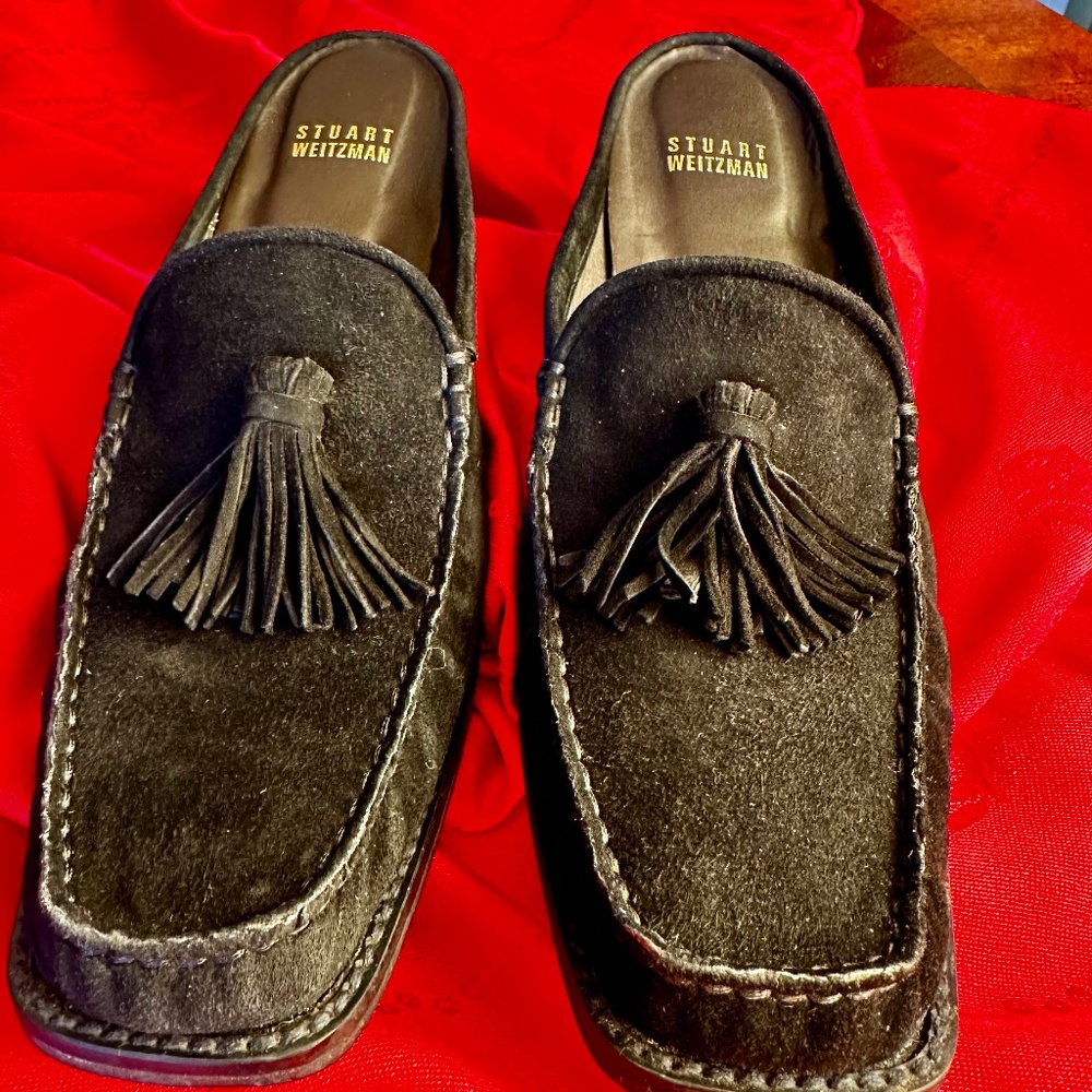 Stuart Weitzman Suede Mules shoes